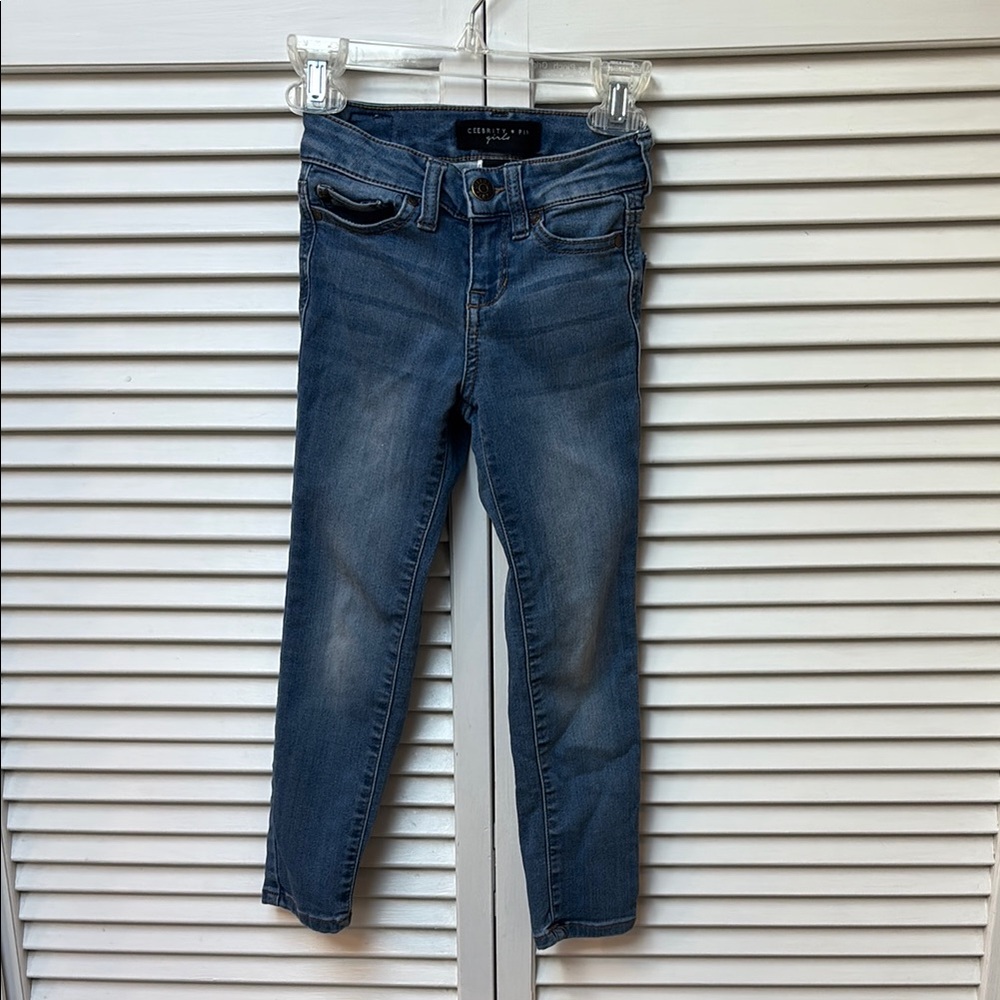 Celebrity pink soft stretchy skinny 5 pocket Blue Jeans